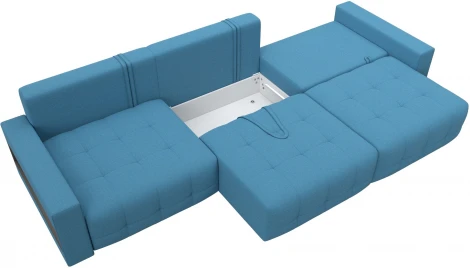 Диван прямой с полками Лига-053 НПБ Лонг Лига Диванов (Рогожка) арт.128910