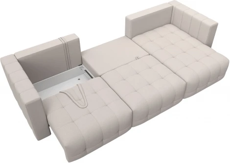 Диван угловой Лига-052 НПБ Лонг угол универсальный Лига Диванов (Замша) арт.128839