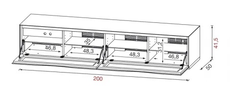 Тумба под телевизор MO 2200 BI Munari