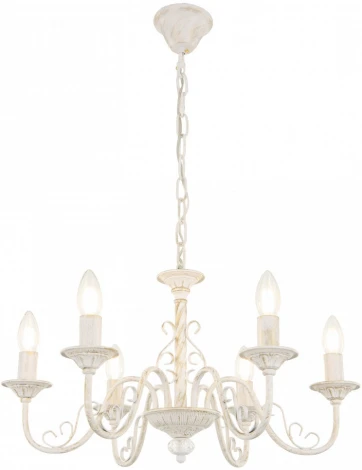 Подвесная люстра Arte Milano AM342620 342620/6 WT+G (220V, на цепи, подсвечник, свеча)