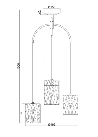 Подвесная люстра Maytoni Starfall MOD042PL-04BS
