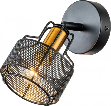 Спот Escada Zoom 1100/1A 1x40Вт E14, металл, чёрный/золото (220V)