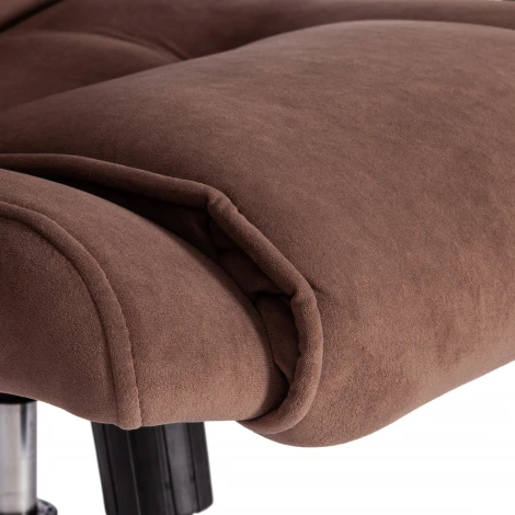 Кресло BERGAMO хром (22) флок , коричневый, 6 Tetchair 19372