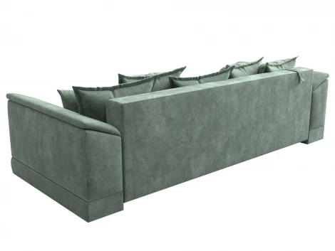 Диван прямой НордСтар НПБ (ДСП,ЛДСП,Брус/Пластик,Металл/Велюр/Зеленый) Лига Диванов 133193