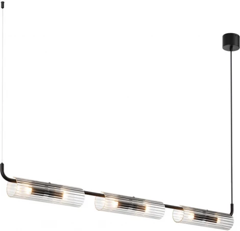 Подвесной светильник Lumion Toronto 6561/6 черный/прозрачный/металл/стекло G9 6*20W 220V (на проводе)