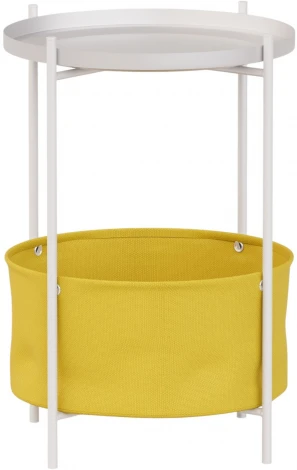 Журнальный стол LAVARIS Элдэй CUBA SUNNY(Желтый)/белый муар 6238440804