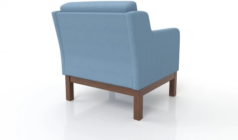 Кресло Arsko Айверс орех голубая рогожка