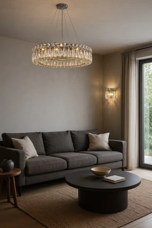 Подвесная люстра хрустальная Modelux ML.7084.800 CR