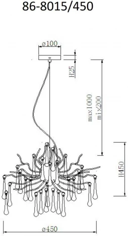 Подвесная люстра Garda Decor 86-8015/450