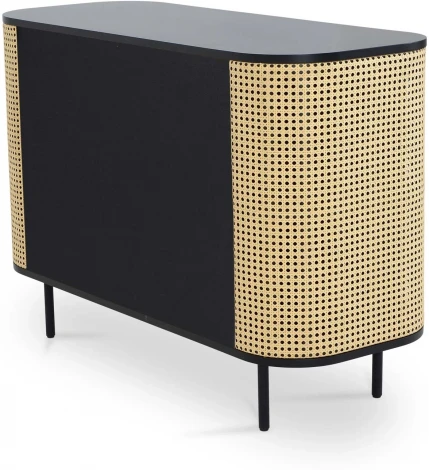 Сервант Male ОГОГО (арт.729914), (МДФ,ЛДСП,Ротанг/Бежевый,Черный)