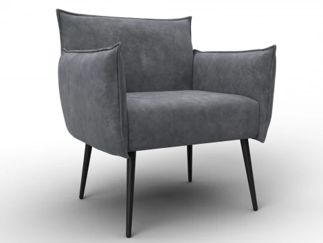 Кресло Лига-083 (Фанера/Металл/Велюр/Темно-серый) Лига Диванов 132323
