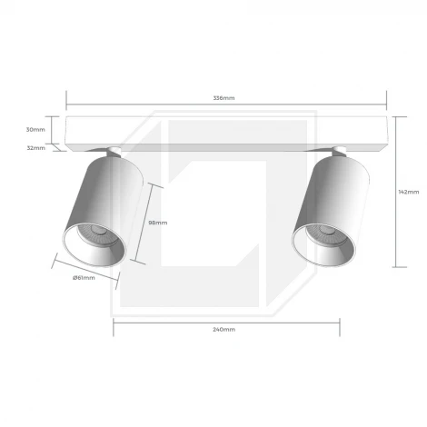 Спот White/Gold RAUMBERG Air Air2WhGd (220V)