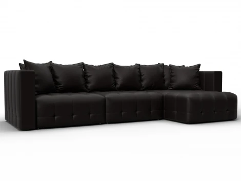 Диван угловой Лига-052 НПБ Лонг угол универсальный (ЛДСП,Брус,Фанера/Пластик/Экокожа/Коричневый) Лига Диванов 129915