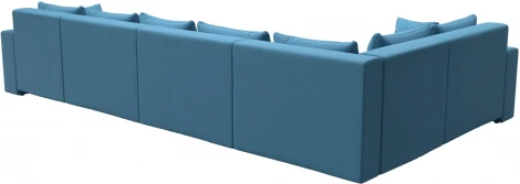 Диван П-образный Майами правый угол (Голубой/Рогожка) Лига Диванов арт.123254