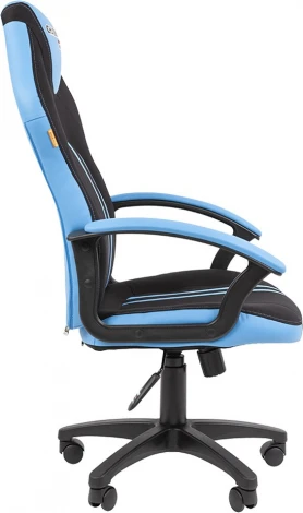 Игровые кресла CHAIRMAN GAME 26 (Пластик,Экокожа,Ткань/Черный,Голубой)
