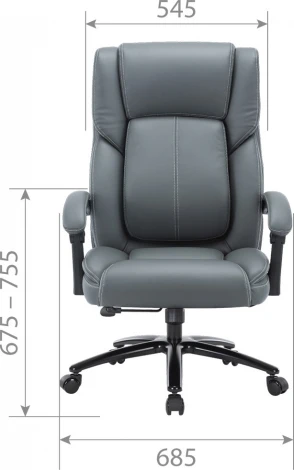 Компьютерное кресло CHAIRMAN CH415 (Металл,Пластик,Экокожа,Ткань/Серый)