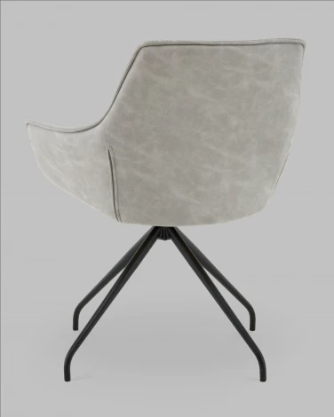 Кресло вращающееся Кимберли рогожка/замша серый Stool Group арт.УТ000041750