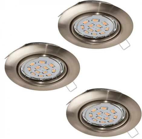 Комплект из 3-х встраиваемых точечный светильников Eglo EINBAUSPOT LED 75348