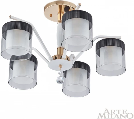 Потолочная люстра на штанге Arte Milano Napoli-2646 332646/5 FGD+WT (220V, подвески)