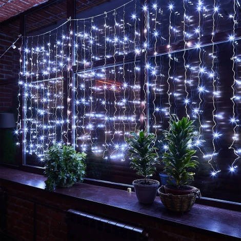 Занавес светодиодный, 3х2м. 160 светодиодов, белый свет Uniel ULD-C3020-160/DTA WHITE IP20