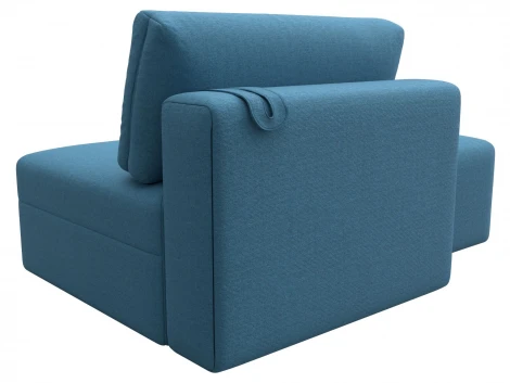 Модули диван и пуф Лига-060 НПБ (ЛДСП,Брус,Фанера,Рогожка/Голубой) Лига Диванов 129741