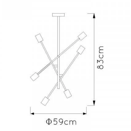 Потолочная люстра Lucide Lester 21119/06/30