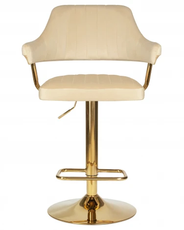 Набор 2 шт стул барный DOBRIN CHARLY GOLD (бежевый велюр (MJ9-10))