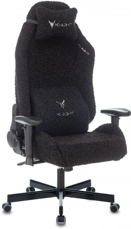 Кресло игровое Knight T1 черный экомех с подголов. крестовина металл