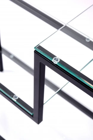 Консольный стол AllConsoles 1014-CB clear черный муар