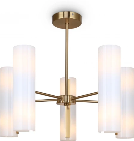 Потолочная люстра на штанге Freya Fiore FR5368CL-10BS (220V, круглые)