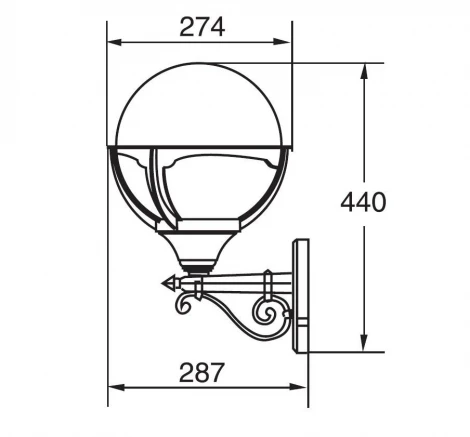 Настенный фонарь уличный Oasis Light 88101 Bl (220V, шар, IP44)
