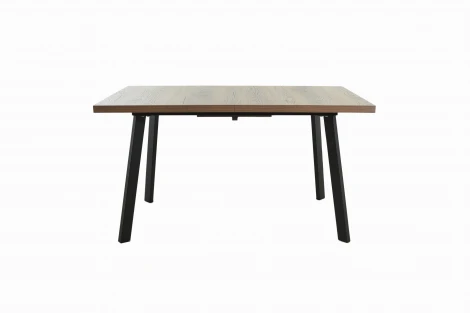 Стол Аврора Осло 140, Дуб гудзон шоколадный, Шамони/Чёрный