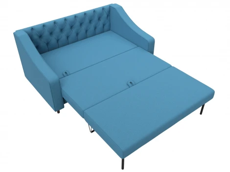 Диван прямой Лига-071 (ЛДСП,Брус,Фанера/Дерево/Рогожка/Голубой) Лига Диванов 129653