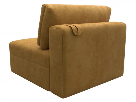 Модуль диван Лига-060 НПБ (ЛДСП,Брус,Фанера,Велюр/Желтый) Лига Диванов 129545