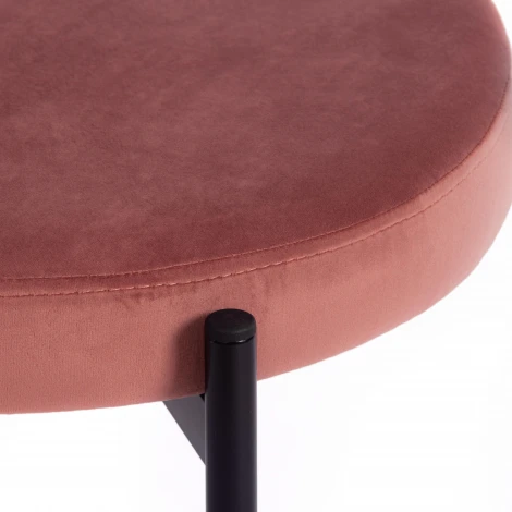 Стул REVO (mod. 7033) коралловый barkhat 15 /черный (ткань/металл)