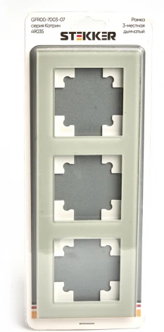 Рамка на 3 поста (дымчатый) Stekker Катрин 49035