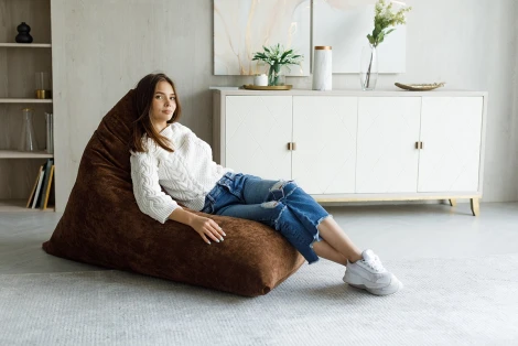 Кресло Dreambag Пирамида Коричневый Микровельвет (Классический) 3513301