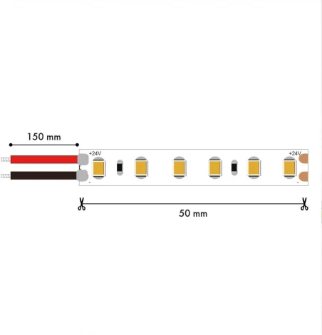 Светодиодная лента 5м SMD2835, 14.4W/m, 3000K Favourite 2001-31420