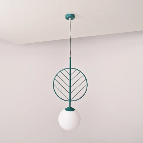 Подвесной светильник Leaf B Green By ImperiumLoft Leaf01 (LED, 220V, на проводе, шар)