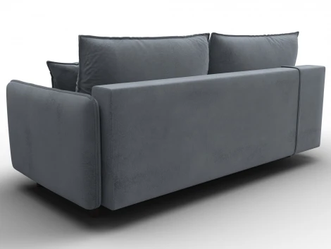 Диван прямой Лига-064 НПБ (ДСП/Дерево/Велюр/Серый) Лига Диванов 129610