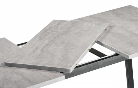 Стол раскладной Notta Лота Лофт 120 25 мм черный матовый / бетон 489617