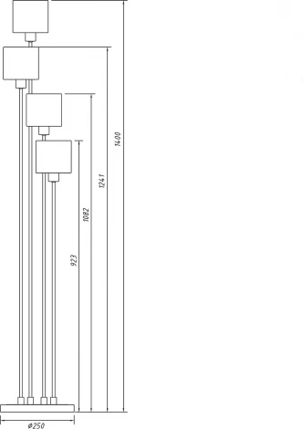 Торшер Escada Denver 1109/4 E14*40W White/Silver
