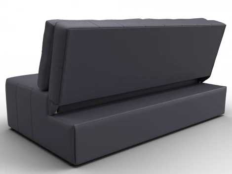 Диван прямой Лига-107 (160) (ЛДСП,Брус,Фанера,Экокожа/Серый) Лига Диванов 134935