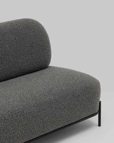 Диван Стоун new ткань букле тёмно-серый Stool Group арт.УТ000039999