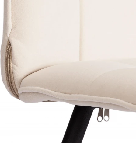 Стул обеденный Bari Tetchair (Флок/Молочный,Черный) арт.24801