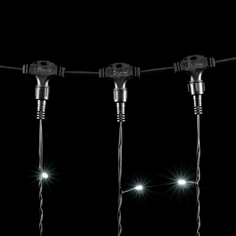 Гирлянда Занавес 2 x 3 м Белый 220В, 600 LED, Провод Черный ПВХ, IP54