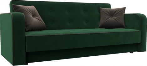 Диван-книжка Тур (Зеленый,Коричневый/Велюр) Лига Диванов арт.126155
