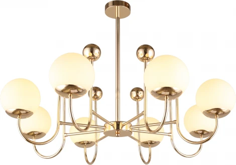 Люстра потолочная на штанге Acuto OML-67007-08 (220V, шар, шарики)