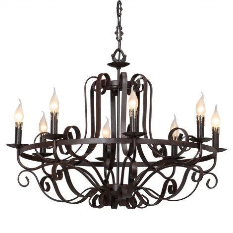 Подвесная люстра Vitaluce V1100/8 (220V, ковка, на цепи, свеча)