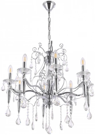 Подвесная люстра Arte Milano AM347710 347710/8 CR (220V, подвески, на цепи, подсвечник, свеча)